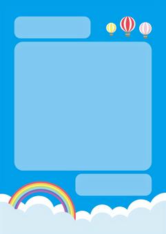 Cute balloon and rainbow card design light blue, JPG, PNG and EPS Cute balloon and rainbow card design light blue, , JPG, PNG and EPS