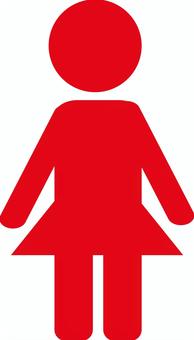 女性マーク　ピクトグラム