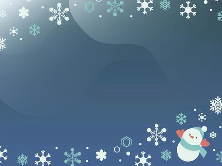 雪だるまフレーム背景1 雪だるま,雪,冬,雪遊び,雪の結晶,結晶,12月,1月,かわいい,スノーマンのイラスト素材