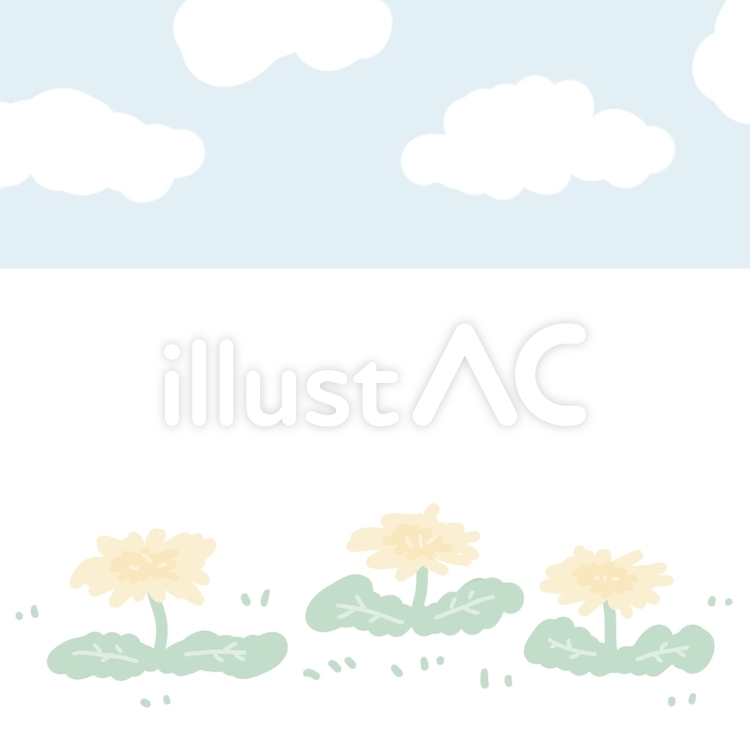 No.533　タンポポの花フレーム たんぽぽ,花,植物のイラスト素材