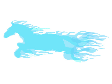 走る馬 馬,走る,疾走,勢い,pop調,手描き,挿絵,ワンポイント,素材,商用可のイラスト素材