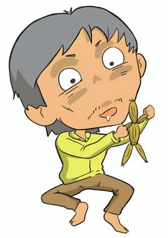 取り憑かれている呪物収集家 呪物,人物,オカルト,怪談,藁人形のイラスト素材