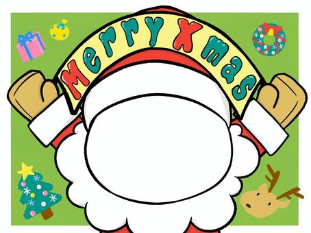 クリスマス　サンタ顔はめパネル クリスマス,サンタクロース,顔はめパネル,面白い,賑やかのイラスト素材