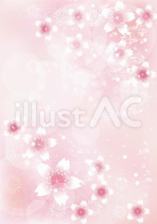 桜きらきら28 花,桜,春のイラスト素材