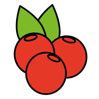 Illustration, cranberry, woh, pangan, 