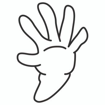 ハンドサイン ストップ・待った 手,ストップ,待て,ハンドサイン,指,ちょっと待った,止まれ,５本,５番,５番目のイラスト素材