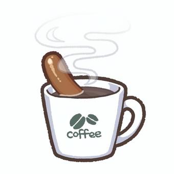 ウインナーコーヒー（ジョーク） ウインナーコーヒー,コーヒー,ウインナー,ジョーク,ネタ,ギャグ,ユーモア,ホット,ドリンク,かわいいのイラスト素材