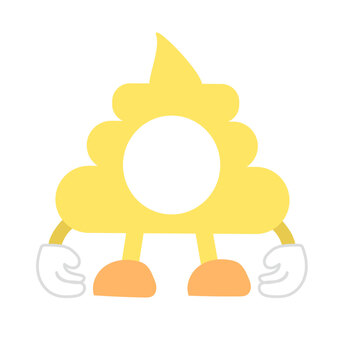 顔はめパネル_うんちのキャラクター 顔,顔はめ,パネル,顔はめパネル,うんち,うんこ,便,キャラクター,オリジナル,正面のイラスト素材