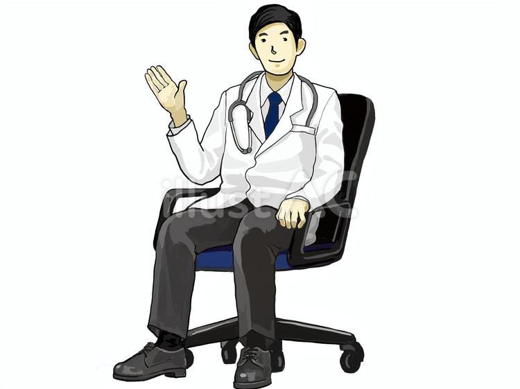 診察中にアドバイスをする医師 医師,医者,診察のイラスト素材