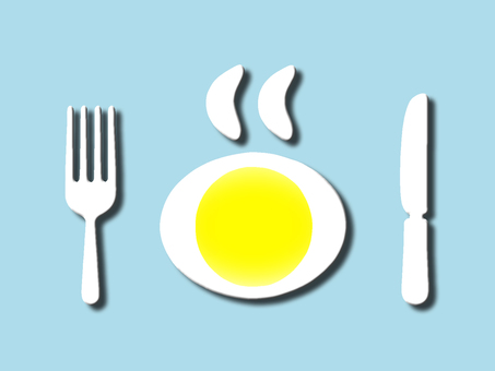 目玉焼きとフォークとナイフのアイコン素材 目玉焼き,玉子焼き,オムライス,フォーク,ナイフ,アイコン,イラスト,テクスチャ,卵,料理のイラスト素材