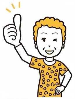  大阪のおばちゃん(黄)-079-バスト