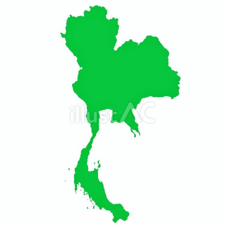 タイの地図の形 タイ,地図,アジアのイラスト素材