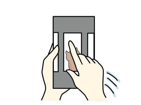 スマホを操作する人 スマホ,操作,手,指,スマートフォンのイラスト素材