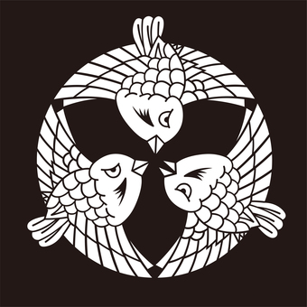 家紋 雀 家紋 雀 家紋,紋,紋章,雀,動物紋,文様,紋様,家系,血すじ,血統のイラスト素材