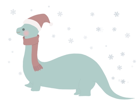 マフラーをした恐竜　線なし