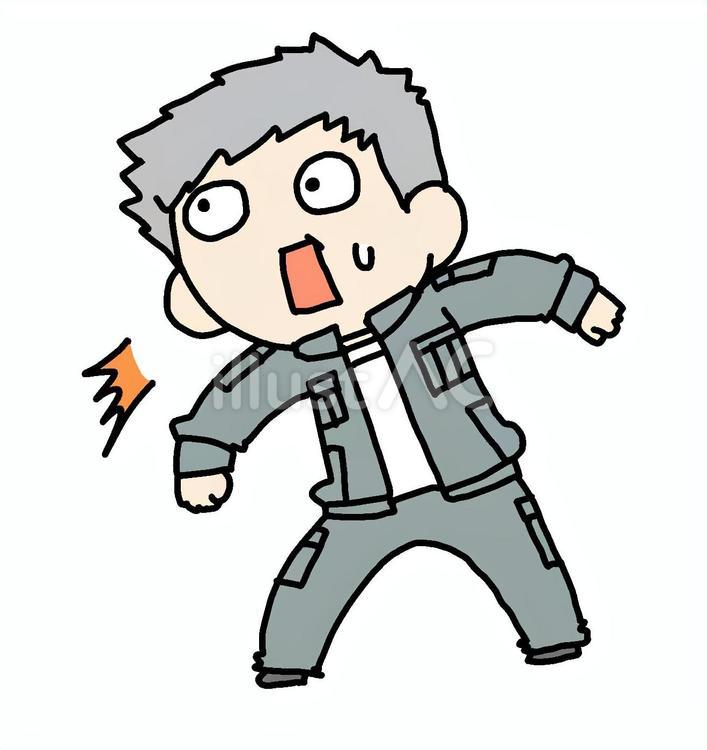 ぎょっとするおじいさん おじいさん,驚く,びっくりのイラスト素材
