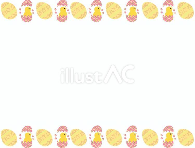 イースターのフレーム6 イースター,卵,イースターエッグのイラスト素材