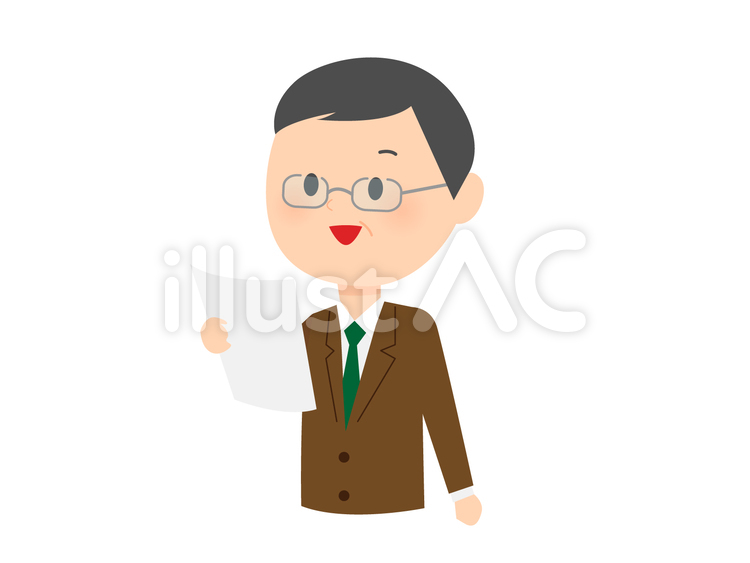 書類を持つスーツの男性2 仕事,会社員,ビジネスマンのイラスト素材