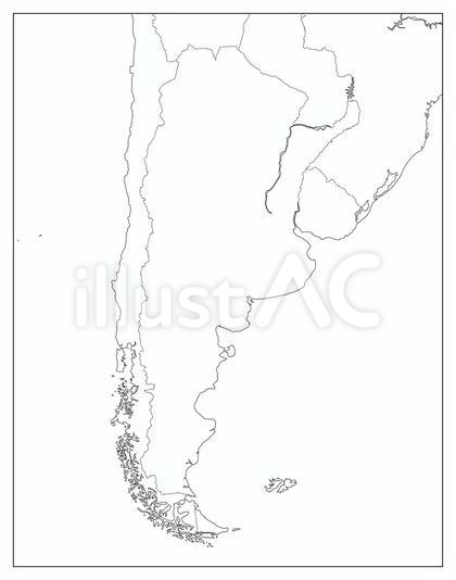 アルゼンチン白地図