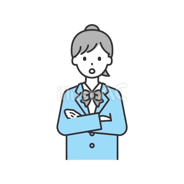 SS単体_学生の女性11 こども,中学生,高校生のイラスト素材