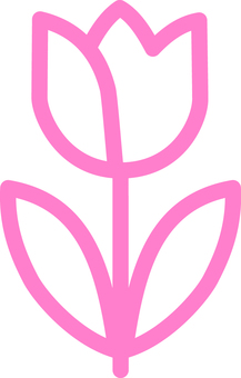 ピクトグラムのピンクのチューリップです。 ピクトグラム,チューリップ,シンプル,花,植物,春,ガーデン,庭,自然,花壇のイラスト素材