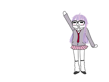 ギャル ギャル,高校生,制服,ファッション,女の子のイラスト素材
