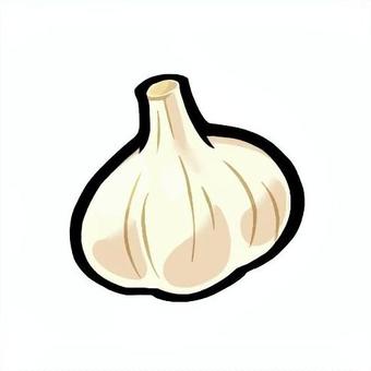 ポップでかわいいにんにく（ニンニク） にんにく,ニンニク,大蒜,野菜,食品,食べ物,イラスト,手描き風,ポップ,かわいいのイラスト素材