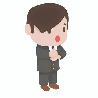 なるほどを思うビジネスマン ビジネスマン,理解,納得,発見,気づき,思考,学び,表情,感情,職場のイラスト素材