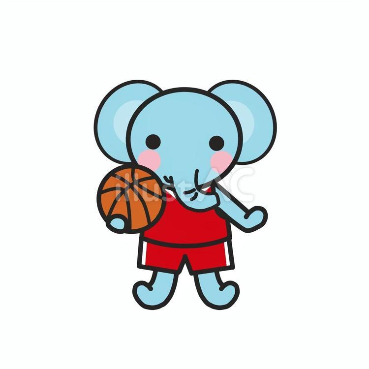 サッカーボールを持つゾウ 動物キャラ,かわいい,部活のイラスト素材