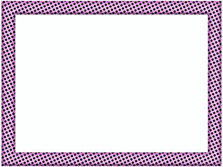 水玉の額縁フレ−ム　黒　ピンク 水玉,ドット,柄,パターン,模様,水玉模様,額縁,フレ−ム,ポストカード,メッセージカードのイラスト素材