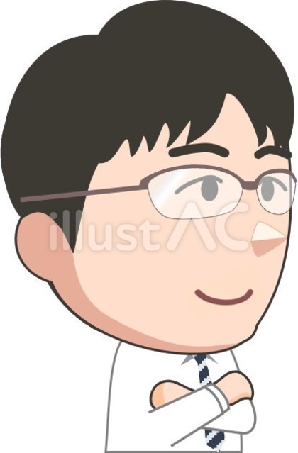 丸顔男性