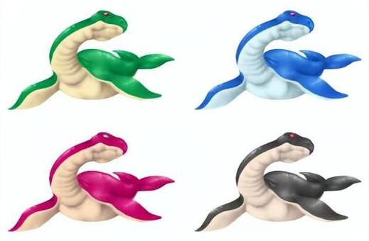 首長竜 首長竜,恐竜,怪獣,ネッシー,キャラクター,モンスターのイラスト素材