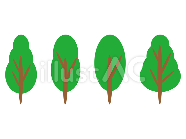 木 木,植物,枝のイラスト素材