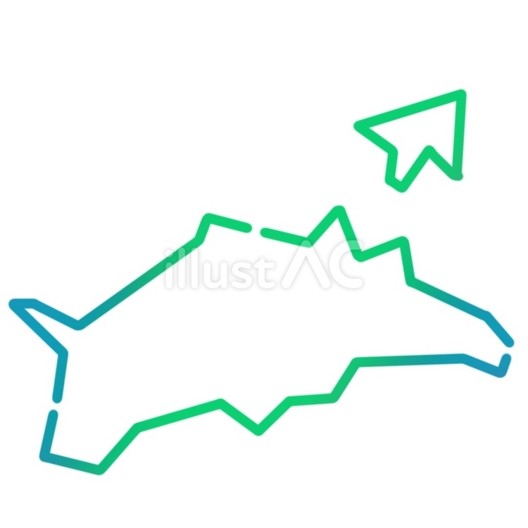 香川(ネオン風) 香川,ネオン,地図のイラスト素材