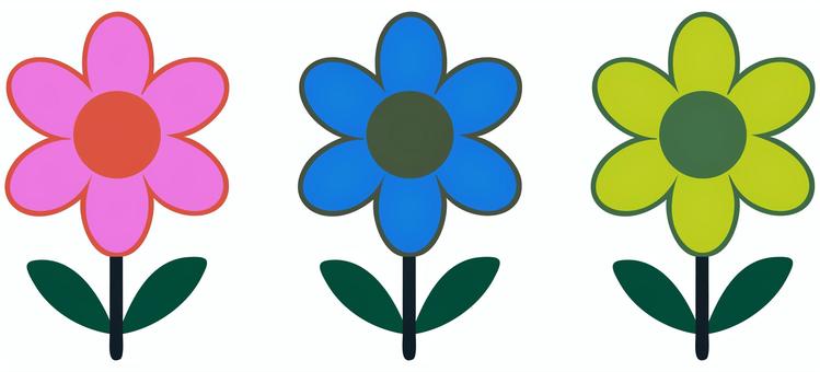 花のアイコン3色セット 花のアイコン3色セット 花,植物,フラワー,アイコン,マーク,イメージ,花壇,園芸,咲く,ロゴのイラスト素材
