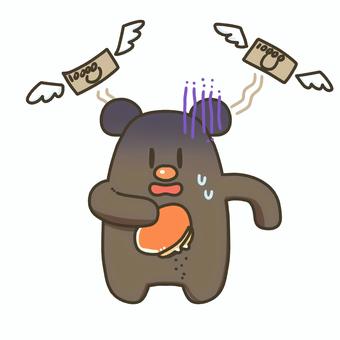 金欠の動物 金欠の動物 動物,お金,財布,空っぽ,困る,節約,貧乏のイラスト素材