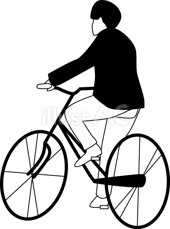 自転車男性 自転車,二輪,乗るのイラスト素材