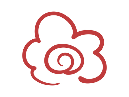 手描き風花丸イラスト 花丸,手描き,赤,線画,シンプル,マーク,アイコン,評価,教育,スタンプのイラスト素材