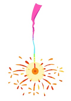 線香花火 花火,夏,祭り,火薬,玩具のイラスト素材