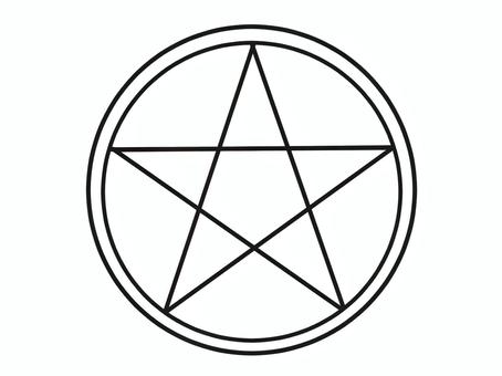 黒い魔法陣のイラスト 魔法陣,丸,星,マーク,魔術,模様,エフェクトのイラスト素材