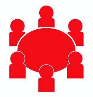 会食シルエット 会食,人,人物,テーブル,食事,大人数,６人,シルエット,アイコン,複数のイラスト素材