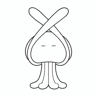 バツポーズをするタコ型宇宙人 キャラクター,宇宙人,火星人,異星人,宇宙,エイリアン,タコ,モンスター,かわいい,デフォルメのイラスト素材