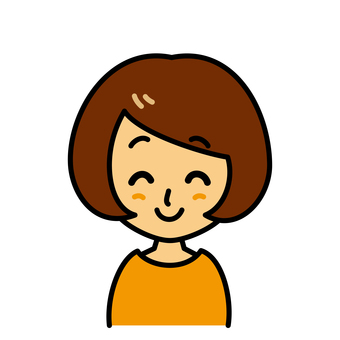 若い女性　笑顔 女性,笑顔,主婦,嬉しい,若い,ニコニコ,顔,若者,20代,30代のイラスト素材