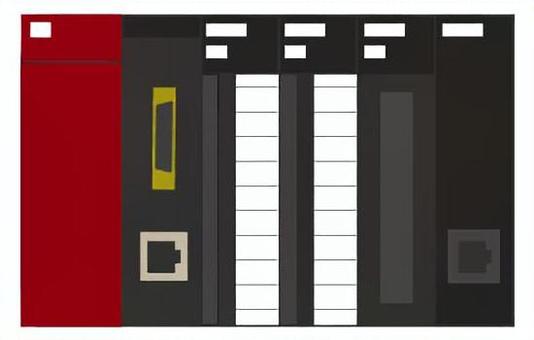 PLCシーケンサー　正面図 機械,プログラム,plc,シーケンサー,工場,制御のイラスト素材