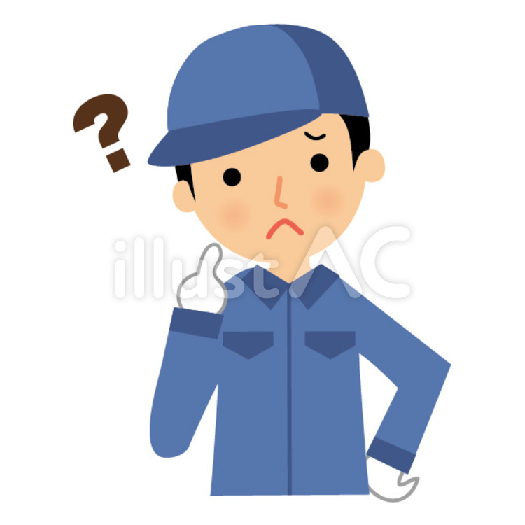 はてな？の男性 上半身,クエスチョンマーク,男性のイラスト素材