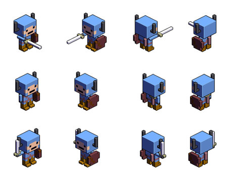 ボクセル×ドット　街シリーズ 勇者 ボクセル,勇者,人物,レトロゲーム,テレビゲーム,rpg,ドット絵,勇者セット,rpg風キャラクター,ピクセルアートのイラスト素材