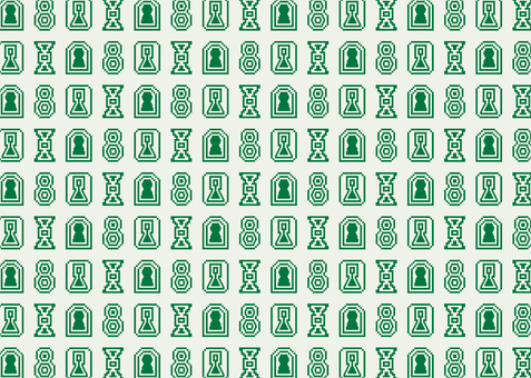 ドット絵古墳の背景１_フルver 古墳,ドット絵,グリーン,シンプル,背景のイラスト素材