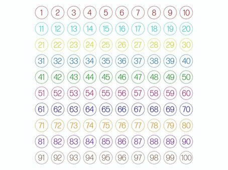 숫자의 일러스트 1~100 그 34, JPG, PNG 및 AI 숫자의 일러스트 1~100 그 34, 디지털, 디자인, 화려한, JPG, PNG 및 AI