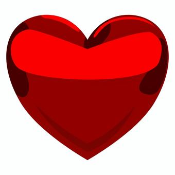 メタリックハート　赤 メタリック,ハート,赤,エフェクト,かわいい,ポップ,編集,動画,輝く,ラブのイラスト素材