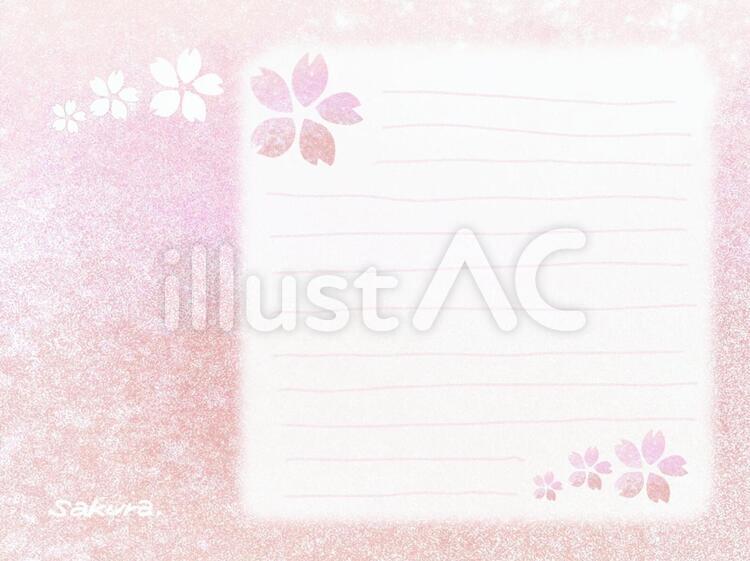 桜 和紙,伝える,パステルカラーのイラスト素材